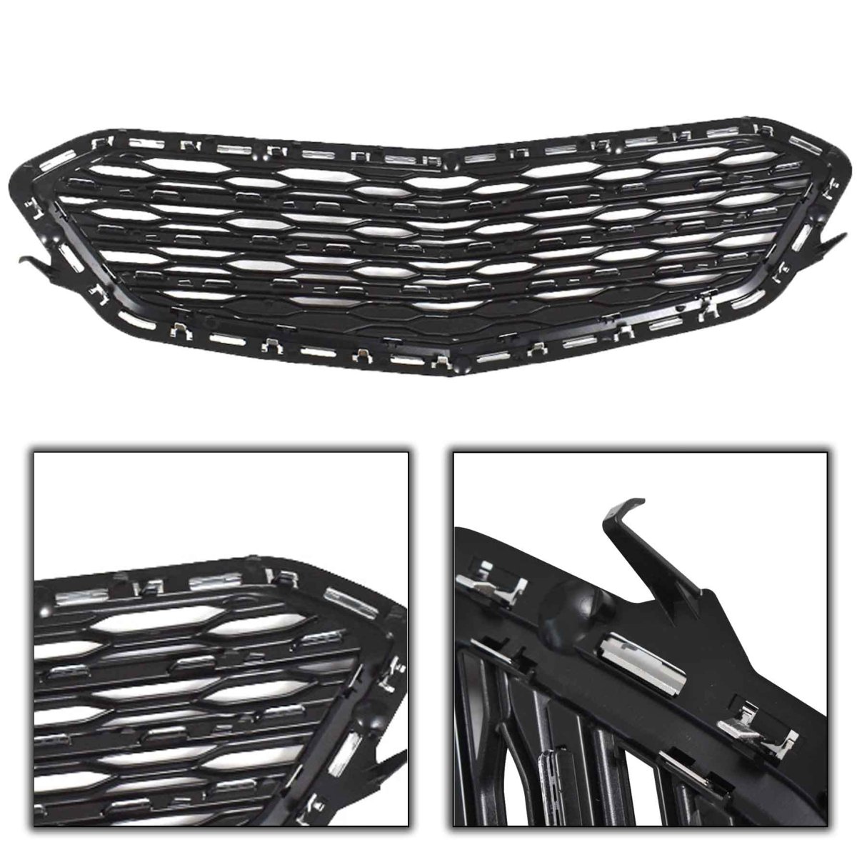 Grille Front Middle Lower Chrome Covers Inserts Replacement For 2016 2017 Equinox 23370469