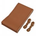 Uxcell Hand Sewn Steering Wheel Cover Stitch With Needle And Thread Universal Fit 14 6-15 2 Inch 37-38 5cm Diameter Brown For 