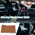 Uxcell Hand Sewn Steering Wheel Cover Stitch With Needle And Thread Universal Fit 14 6-15 2 Inch 37-38 5cm Diameter Brown For