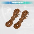 Uxcell Hand Sewn Steering Wheel Cover Stitch With Needle And Thread Universal Fit 14 6-15 2 Inch 37-38 5cm Diameter Brown For