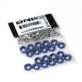 Blue 20 Pcs 20mm Wide Anodized Aluminum Fender Washers Bolts Screws Dress Up Kit M6 X 1 0