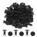 Uxcell 40pcs 8mm X 20mm 23mm Plastic Rivets Fastener Clips Black For Car Auto Fender