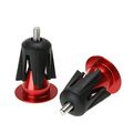 Wake Bar End Plugs Handlebar Caps Bike For Most Bicycle Mountain Road Mtb Bmx 2 Counts Rubber Sponge Aluminum Red 