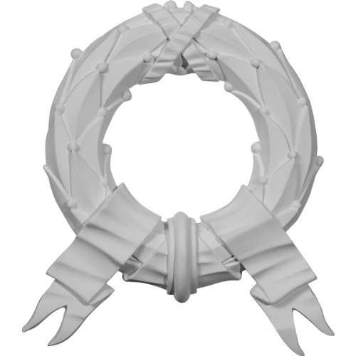 Ekena Millwork Onl10x11x01wr 10 1 4-inch W X 11 3 8-inch H 1-inch P Wreath Onlay