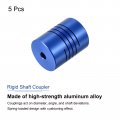 Uxcell 5pcs 4mm To Aluminum Alloy Shaft Coupling L25xd19 Flexible Coupler With Screws For Encoders And Motors Blue