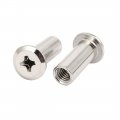 Uxcell M6x20mm Female Thread Phillips Head Barrel Nut Furniture Fittings 24pcs