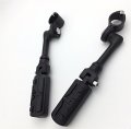 Hk Group Motorcycle Black Long Angled Adjustable Peg Mounting Kit Eagle Style Footrest For V-star Roadstar Suzuki Boulevard