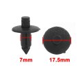7mm Hole Car Bumper Fender Push In Pin Clips Plastic Rivet Auto Trim Fastener 50pcs