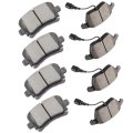 D1108 D1319 Front And Rear Disc Brake Pad Set For Audi A3 Quattro Tt Tts Volkswagen Golf Gti With Hardware 