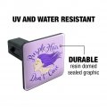 Purple Hair Don T Care Tow Trailer Hitch Cover Plug Insert