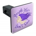 Purple Hair Don T Care Tow Trailer Hitch Cover Plug Insert