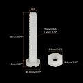 Uxcell 20 Pairs Nylon Screw Nut Assortment M3x20mm Slotted Pan Head Screws M3 Hex Nuts For Machinery Electronics White