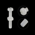 Uxcell 20 Pairs Nylon Screw Nut Assortment M3x20mm Slotted Pan Head Screws M3 Hex Nuts For Machinery Electronics White