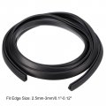 Uxcell U Channel Edge Trim 4 9ft Length Rubber Guard Seal Strip Protector Flat Fit For 2 5-3mm 9 32 W X 25 64 H Black