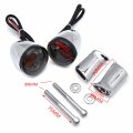 Httmt- Front Rear Chrome Led Running Brake Turn Signal Indicator Light Compatible With H-d Xl 883 1200 92-17 P N Mt224-019f