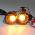 Httmt- Front Rear Chrome Led Running Brake Turn Signal Indicator Light For H-d Xl 883 1200 92-17 P N Mt224-019f R-cd Sk