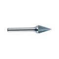 Drill America Dul Series Solid Carbide Bur Double Cut Sm5 Cone Pointed End 1 4 Shank 2 Head Diameter 7 8 Cutting Length Pack Of 