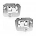 Front Clear Chrome Parking Signal Light Set For 2003-2008 H2 Hummer And 2005-2008 Sut White Halogen Waterproof Assemblies