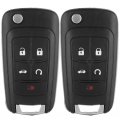 Ocpty 2x Uncut Keyless Entry Remote Key Fob Shell Replacement For Specific Gmc Terrain For Buick Chevrolet Series Oht01060512