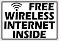Free Wireless Internetside Magnet Vinyl Business Sign 5 In X 3 In Waterproof And Uv Resistant Rectangular Md-80-382 