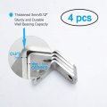 Uxcell 4pcs Angle Bracket Stainless Steel 30x30mm Corner Brace Fastener L Shaped Right Brackets Protector Shelf Support With