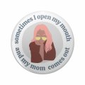 1080 Graphics Sometimes I Open My Mouth And Mom Comes Out Key Chain Double Sided Stainless Steel Keychain 