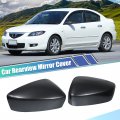 Uxcell Front Left Right View Mirror Cover Trim Exterior Rear Shell Fit For Mazda 3 Axela M3 2017-2019 Abs Gray 1 Pair