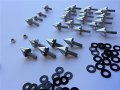 Hongk- Motorcycle Spike Fairing Bolts Kit Compatible With Cbr 900rr 929rr 954rr Rr Silver B01bn0nupm