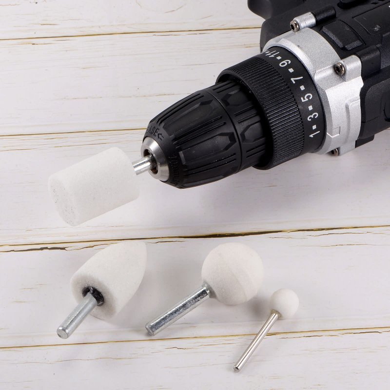 Ball Abrasive Mounted Stone Polishing Bits 1 8 Shank 0 47 Diameter White Corundum Grinding Wheel Rotary Tool For Deburring
