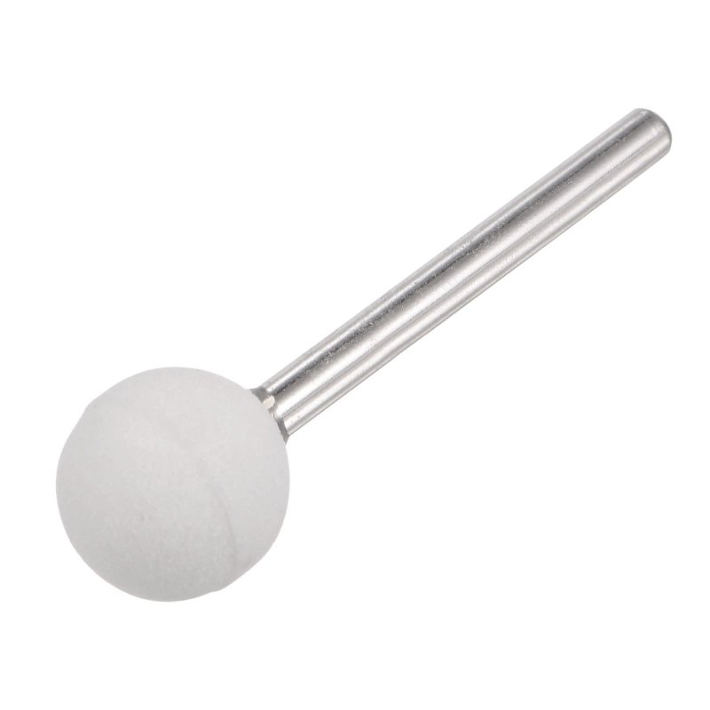 Ball Abrasive Mounted Stone Polishing Bits 1 8 Shank 0 47 Diameter White Corundum Grinding Wheel Rotary Tool For Deburring