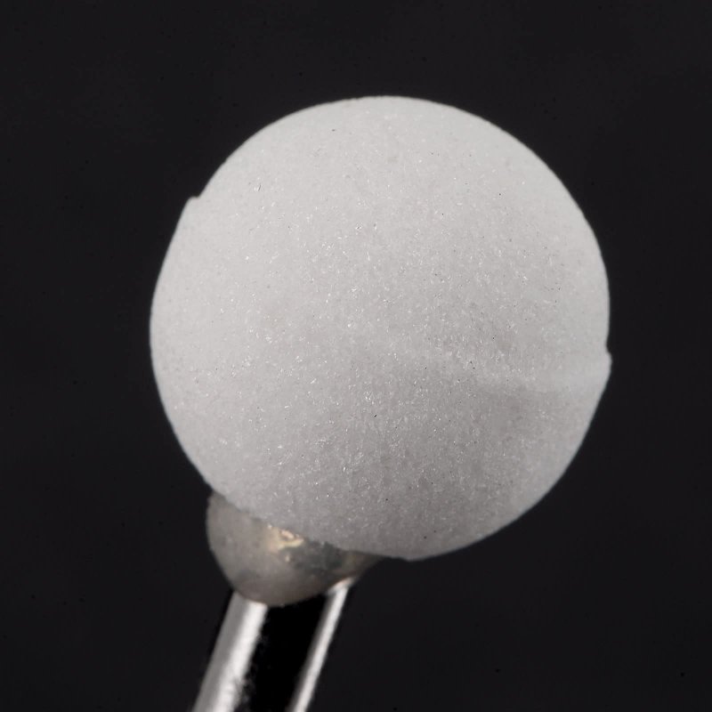 Ball Abrasive Mounted Stone Polishing Bits 1 8 Shank 0 47 Diameter White Corundum Grinding Wheel Rotary Tool For Deburring