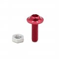 Uxcell 30pcs M6 Red Aluminum Alloy Hex Socket Head Motorcycle Fairing Bolts Screws Nuts
