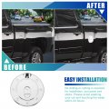 X Autohaux Chrome Plated Fuel Tank Filler Cap Cover Decoration For Gmc Sierra 3500 Chevrolet Silverado Stick-on Gas Door Silver