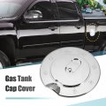 Chrome Plated Fuel Tank Filler Cap Cover For Gmc Sierra 3500 And Chevrolet Silverado Silver Tone Stick On Gas Door Decoration 0