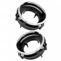 Hecasa Pair Headlight Bulb Bracket Bucket Compatible With 1997-2006 Jeep Wrangler Replacement For 110383 110384 Pp Plastic