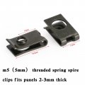Topteng 20x Small M5 5mm Motorcycle Fairing Spring Clips Speed Spire Nuts Clip U Nut For Universal Motorcycles Motorbikes