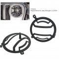 Led Headlight Protector Guard Protective Headlamp Cover Replacement For Jeep Wrangler Jl 2018 And Up 2 Pieces Abs Black Grill