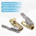 X Autohaux Air Chuck Kit With Clip Adapter Brass Locking Tire Inflator Nozzle Connect Fits Most Pressure Gauge Inflators Gauges
