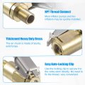 X Autohaux Air Chuck Kit With Clip Adapter Brass Locking Tire Inflator Nozzle Connect Fits Most Pressure Gauge Inflators Gauges