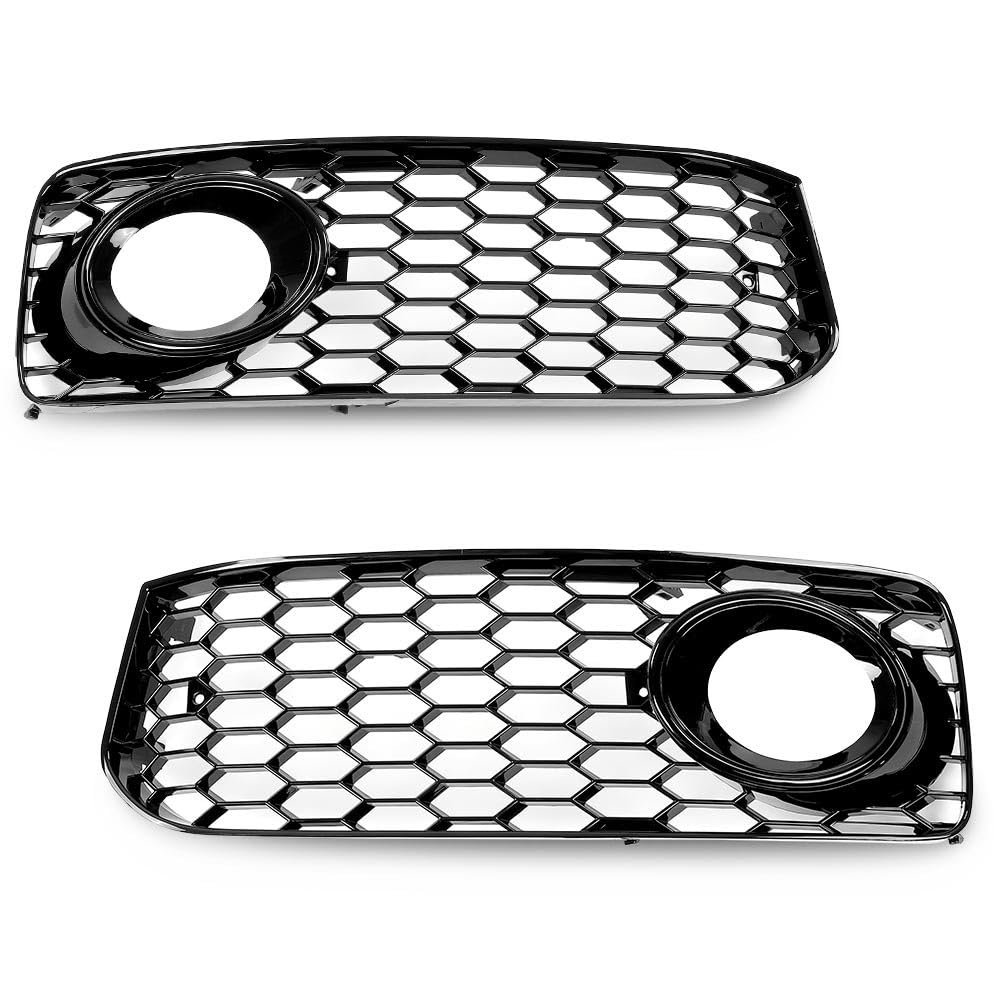 Bumper Fog Light Lamp Grill Cover Honeycomb For Audi A5 S Line5 B8 Rs5 2008 2012 Fits S Only Black 1 Pair