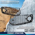 Bumper Fog Light Lamp Grill Cover Honeycomb For Audi A5 S Line5 B8 Rs5 2008 2012 Fits S Only Black 1 Pair