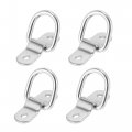 4pcs D Shape Ring Tie Down Anchors 1 4 Diameter Lashing For Truck Boat Rv Atv Suv Vehicle Cars Silver Tone 
