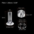Uxcell M8 X 25mm Plastic Phillips Machine Screws With Nuts And Flat Washers Pc Head Bolts Transparent 20 Sets