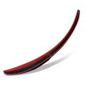 V-style Rear Car Trunk Lid Spoiler Wing Compatible With Bmw X4 2015-2017 Glossy Black Real Carbon Fiber