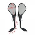Tcmt Pair Of Motorcycle Black Rear View Mirrors Fit For Suzuki Gsr400 Gsr600 Gsr750 Bandit1250 Sfv650 Sv650n Piaggio X10 500