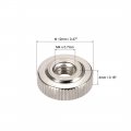 Uxcell Round Knurled Thumb Nuts Conector Lock Adjusting M4 Female Threaded Thin Type Nickel Plated Pack Of 30