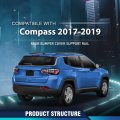 Rear Center Bumper Cover Support Rail Mount Bracket For Jeep Compass 2017 2019 68244459ab 68244459aa Black Polypropylene