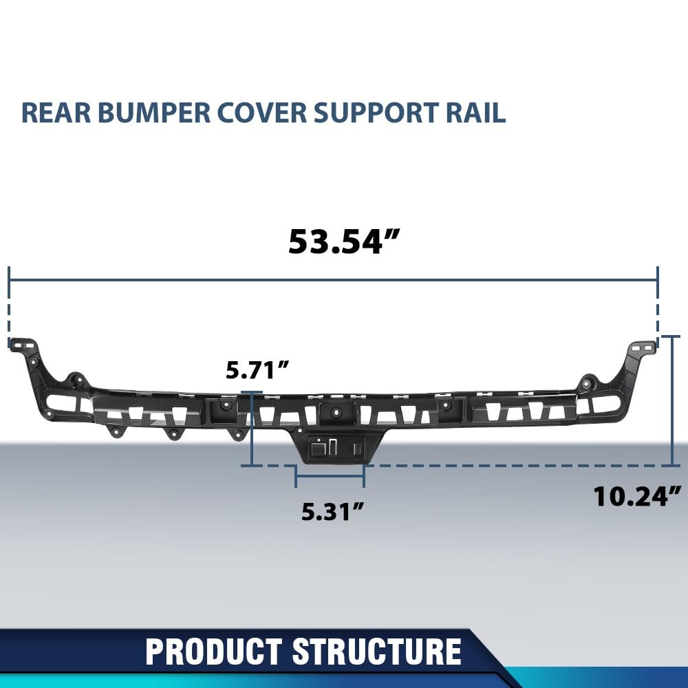Rear Center Bumper Cover Support Rail Mount Bracket For Jeep Compass 2017 2019 68244459ab 68244459aa Black Polypropylene