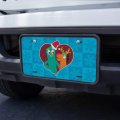 Graphics More Christmas Gumby And Pokey In Heart With Santa Hat Red Nose Novelty Metal Vanity Tag License Plate 