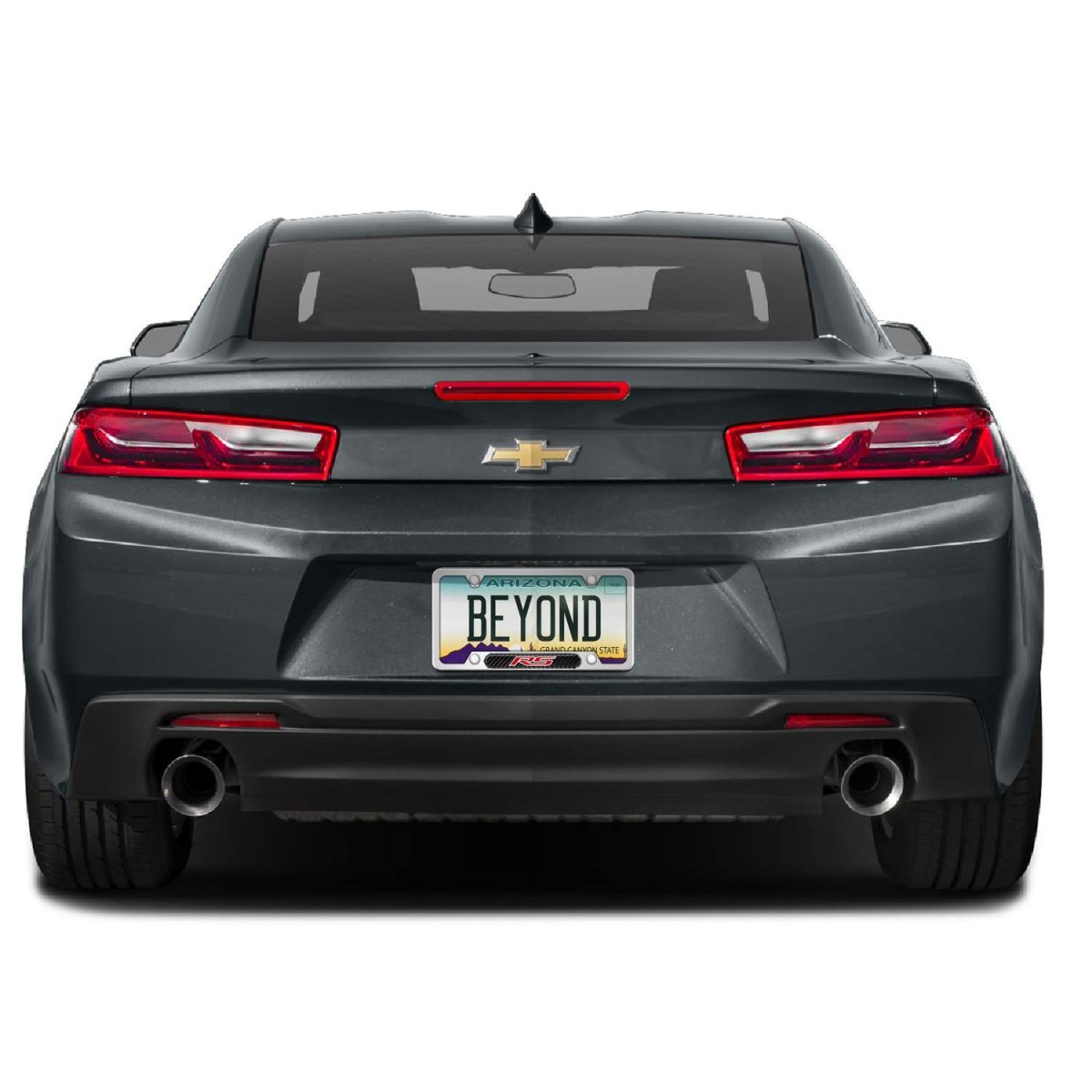 Chevrolet Camaro Rs Real Carbon Fiber Nameplate Chrome Stainless Steel License Plate Frame 12 In X 6 Universal Fit For Car